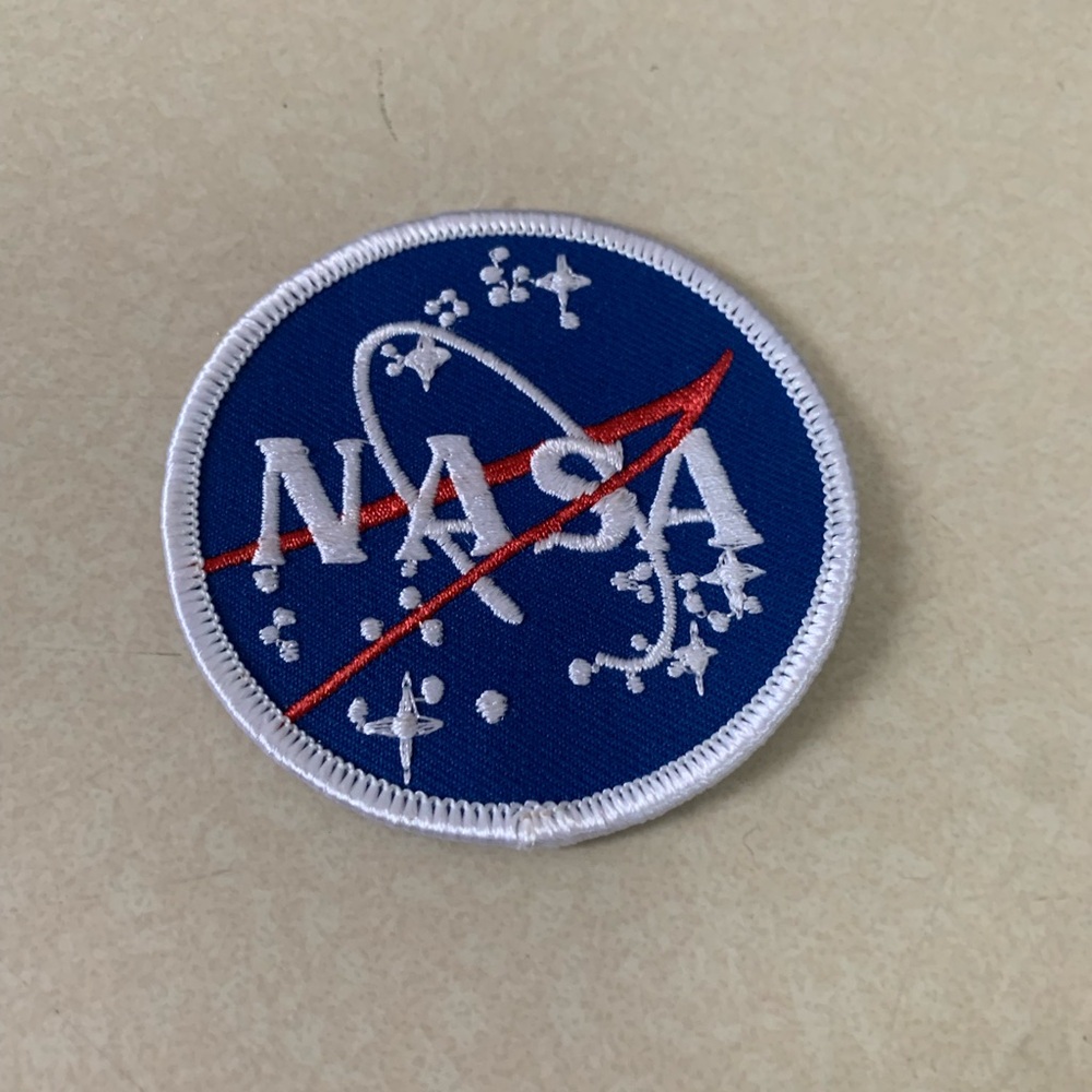 NASA Blue and White Embroidered Patch 3” NEW